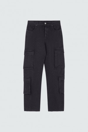 Barrow Cargo Trousers with strass Donna Pantaloni Nere | 814509-ZVA