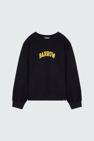 Barrow Crewneck with Print Uomo Felpe Nere | 578490-DTC