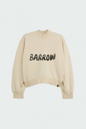 Barrow Cropped with Print Donna Felpe Nere | 016789-BHK