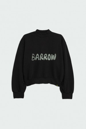 Barrow Cropped with Print Donna Felpe Nere | 016839-NQW