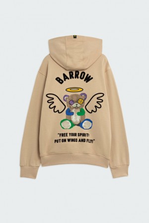 Barrow "Free your spirit"hoodie Uomo Felpe Marroni | 715968-TBI