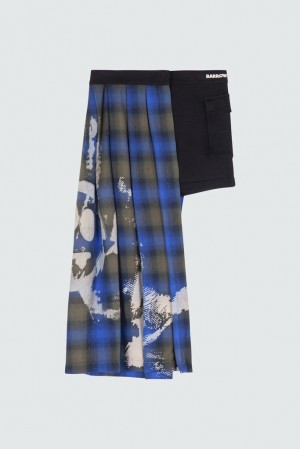 Barrow Half Kilt Skirts In Check Donna Gonne Blu | 307582-GRW