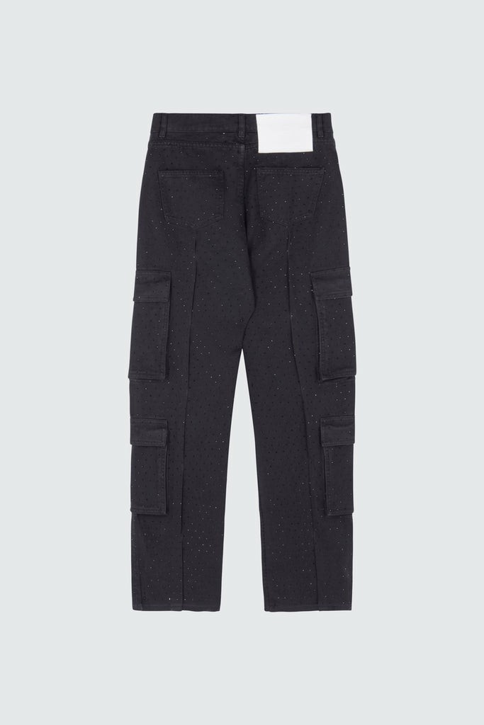 Barrow Cargo Trousers with strass Donna Pantaloni Nere | 814509-ZVA