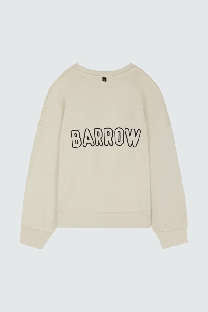 Barrow Crew Neck With Print Donna Felpe Nere | 961470-MPO