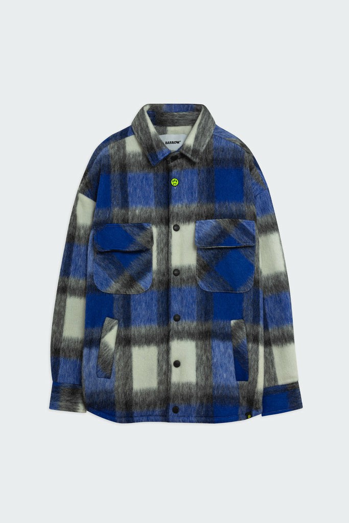 Barrow Jacket in Cloth Check Uomo Giacche Blu | 823964-VGF